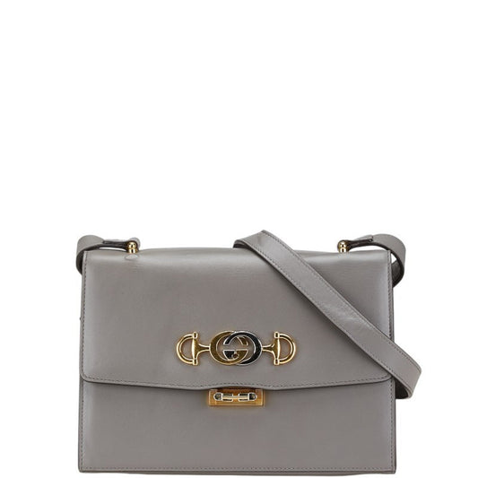 Gucci Gray Leather Shoulder Bag