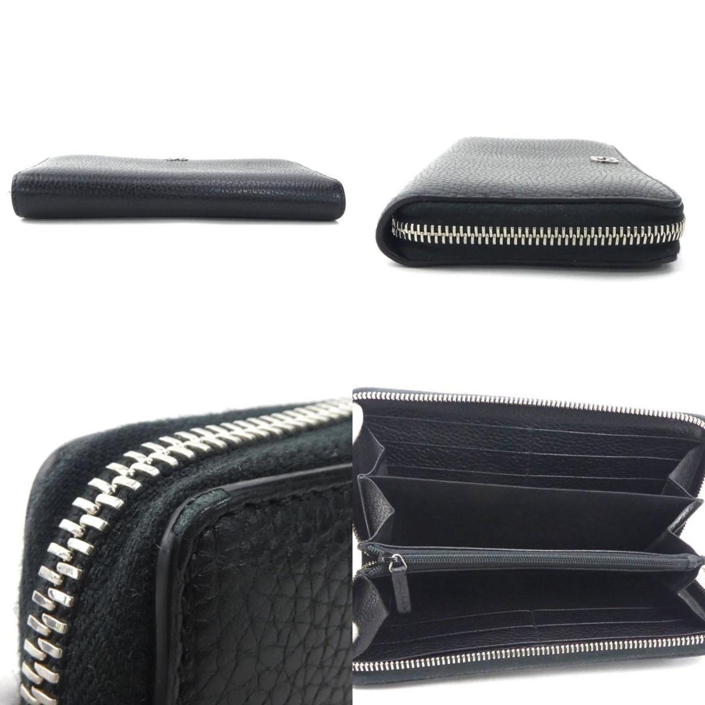 Gucci Black Leather Long Wallet (Bi-Fold)