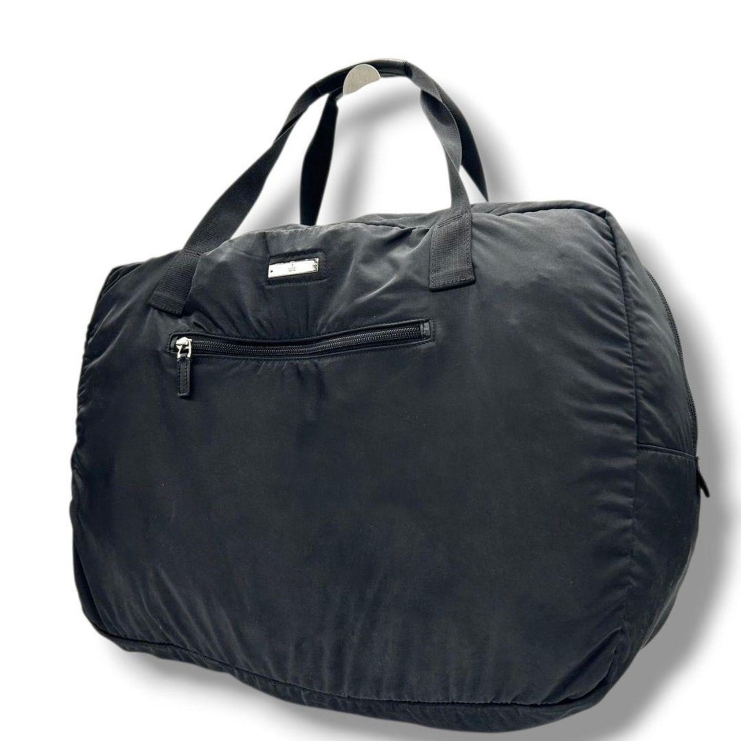 Gucci Black Nylon Boston Bag Handbag Tote Bag