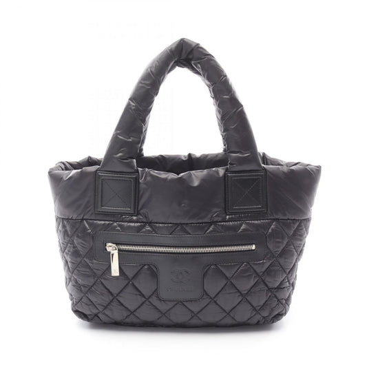 Chanel Black Bordeaux Nylon Leather Tote Bag