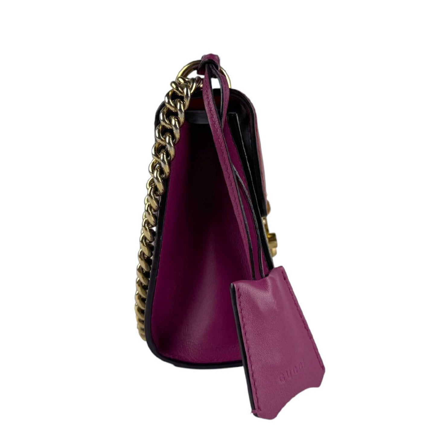 Gucci Brown Red Color Gg Supreme Leather Shoulder Bag