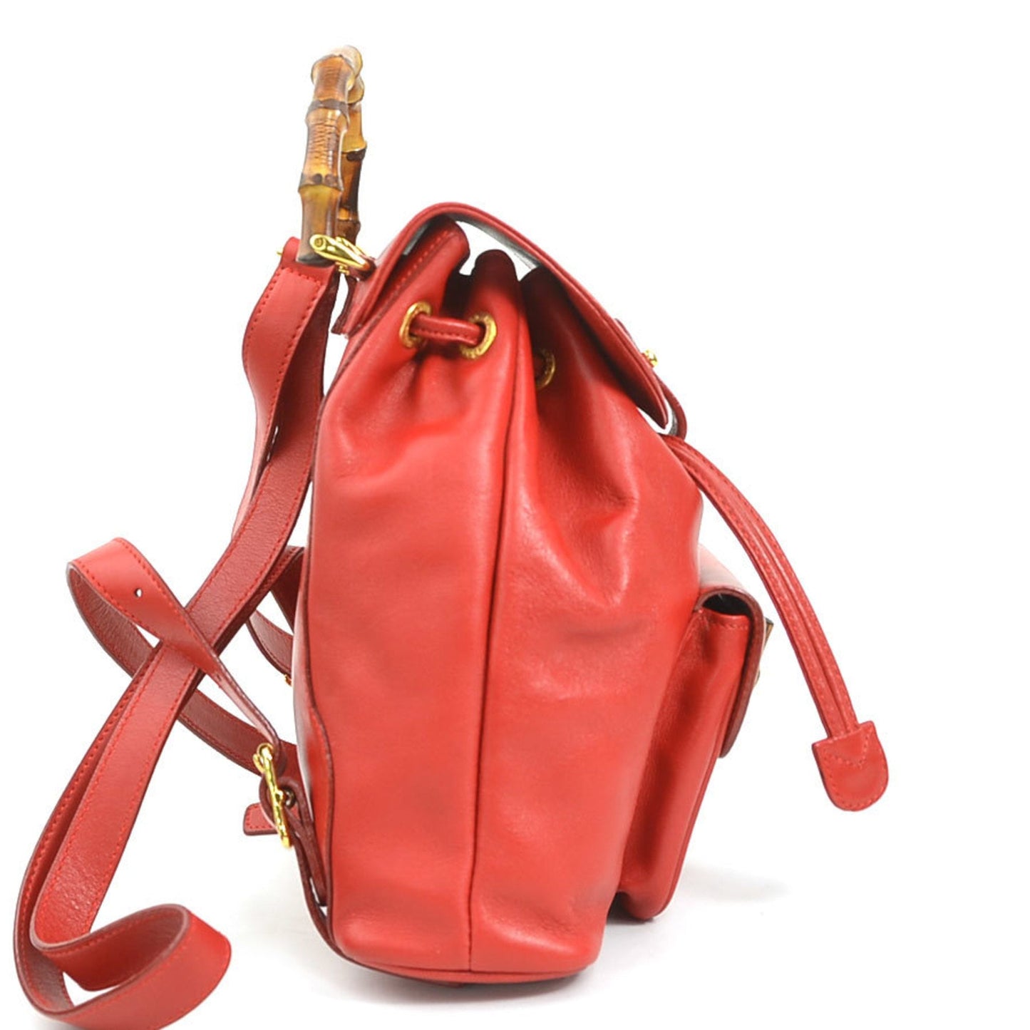Gucci Red Color Leather Backpack