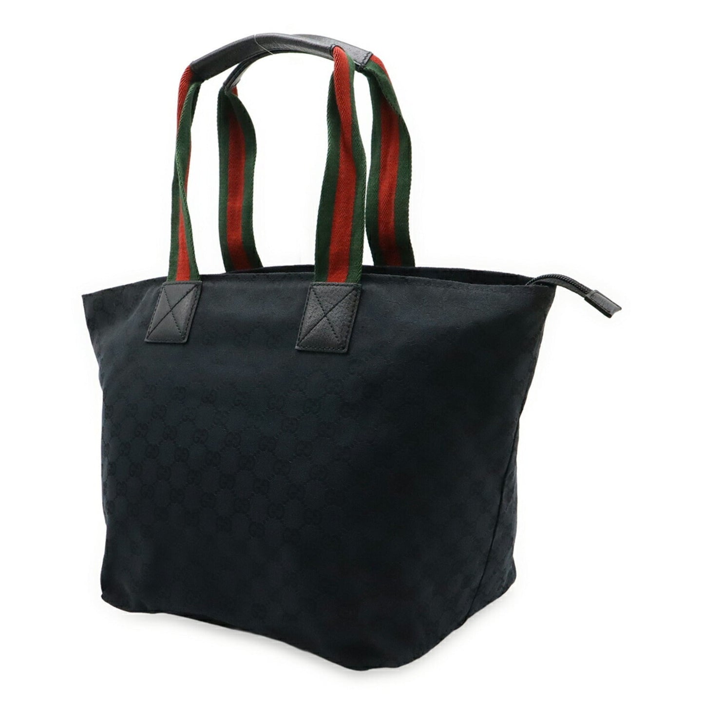 Gucci Green Navy Red Color Gg Canvas Leather Shoulder Bag Tote Bag