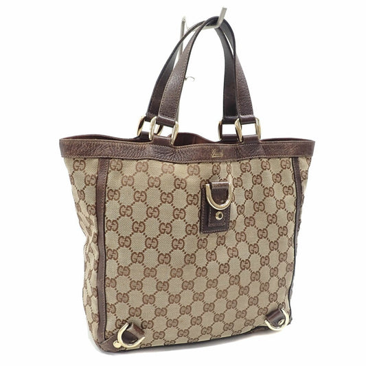 Gucci Beige Gg Canvas Tote Bag
