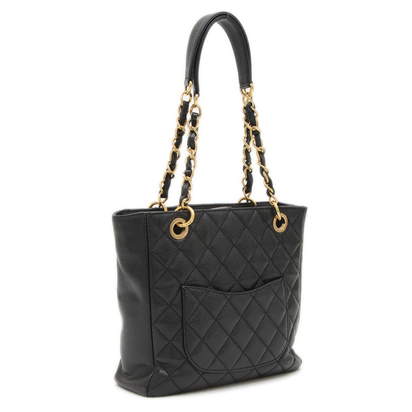 Chanel Black Grained Calfskin Tote Bag