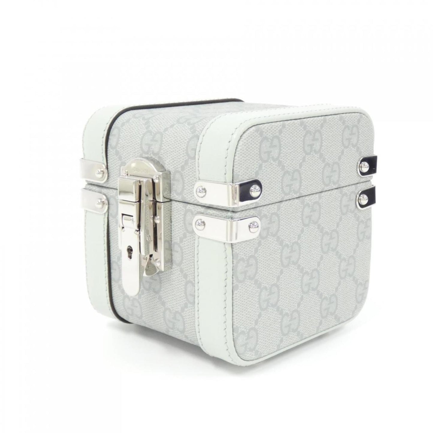 Gucci Pale Green Gg Supreme Leather Vanity Bag