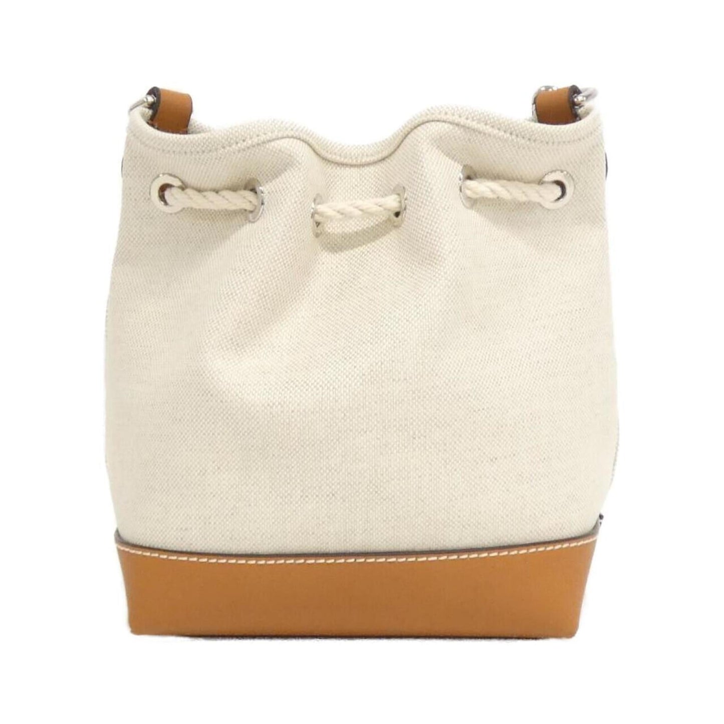 Gucci Beige Brown Cotton Linen Canvas Leather Shoulder Bag