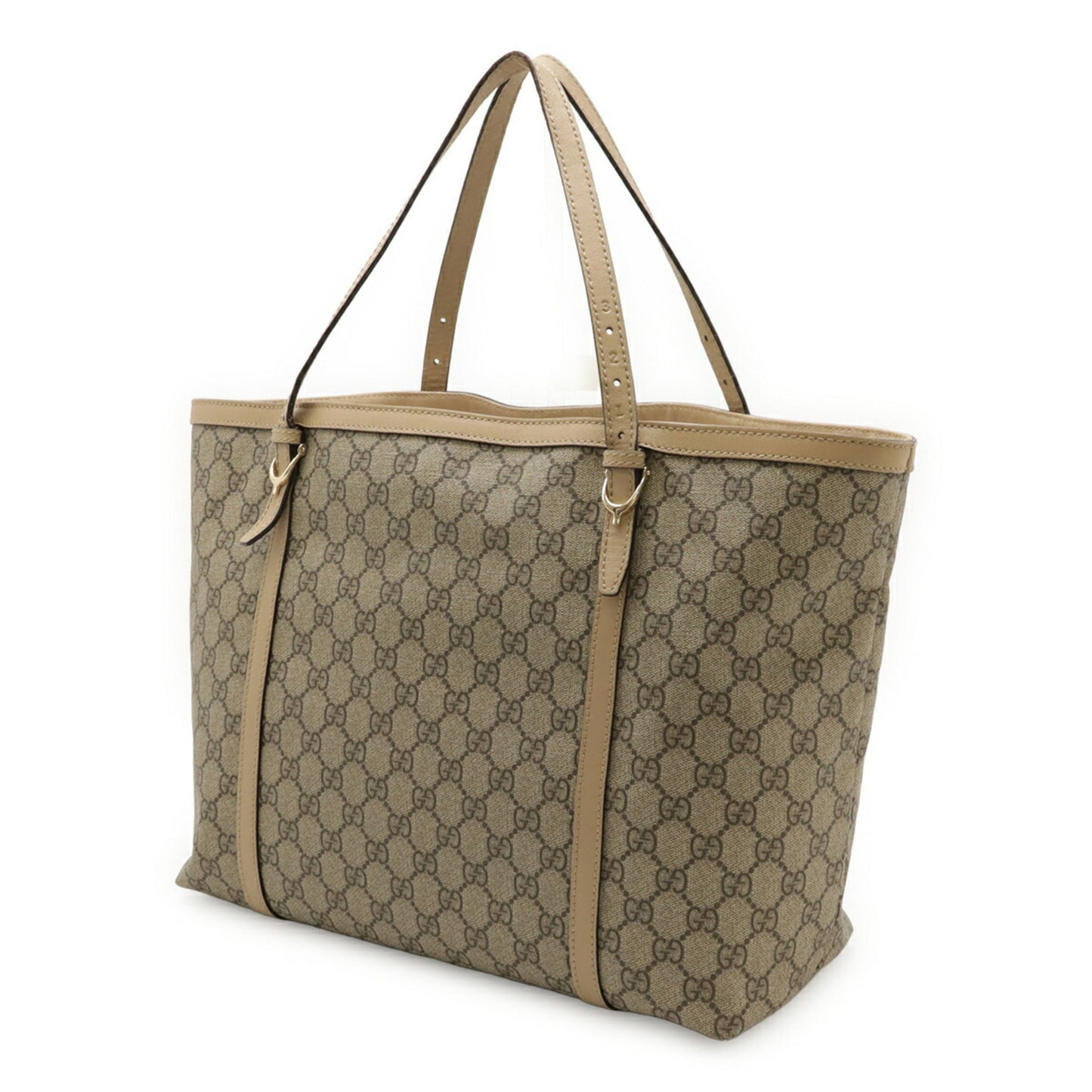 Gucci Beige Sand Gg Supreme Leather Shoulder Bag Tote Bag
