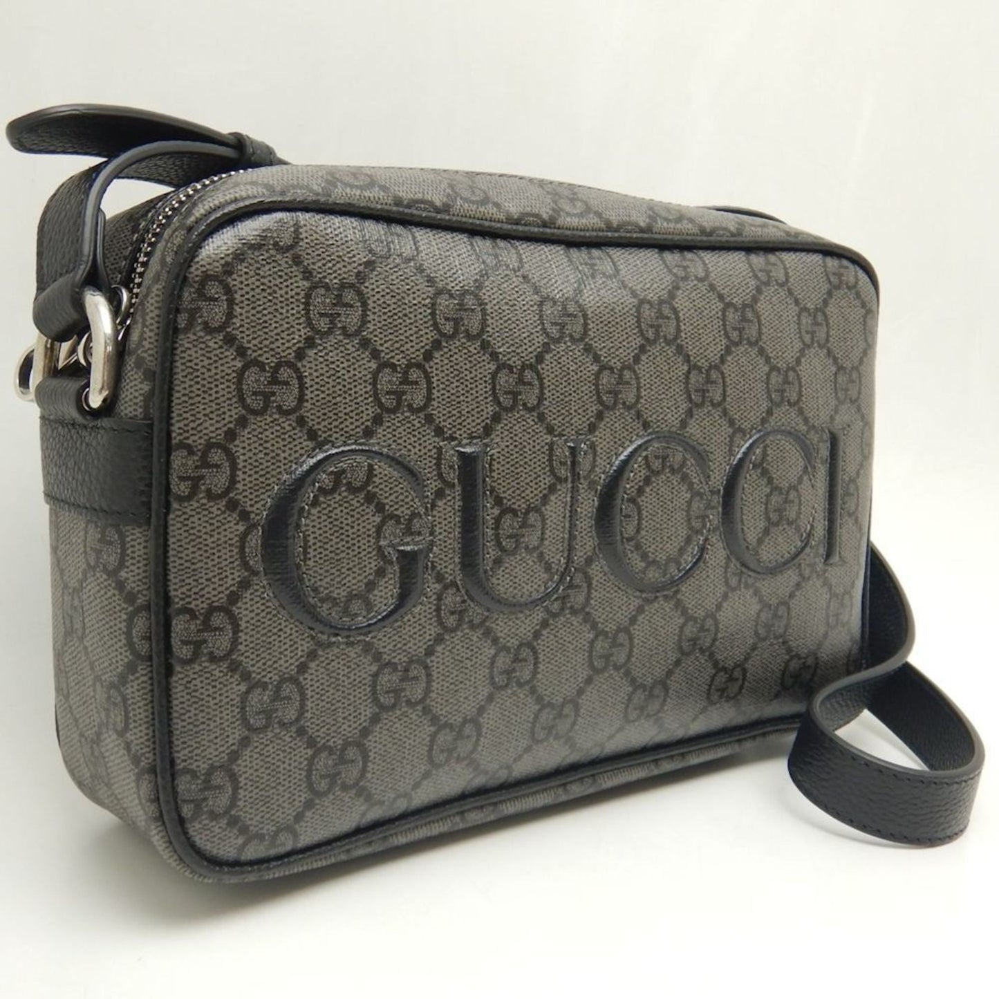 Gucci Black Gg Supreme Canvas Shoulder Bag