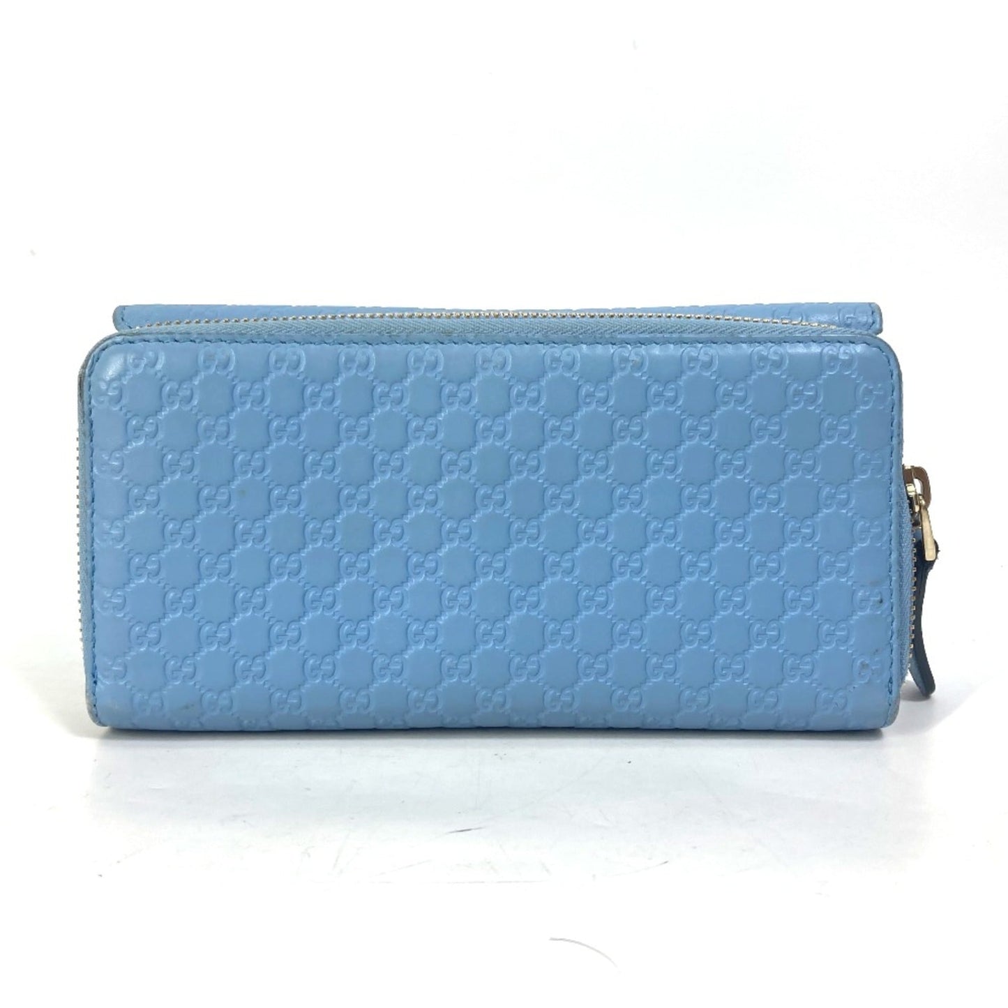 Gucci Blue Leather Long Wallet (Bi-Fold)