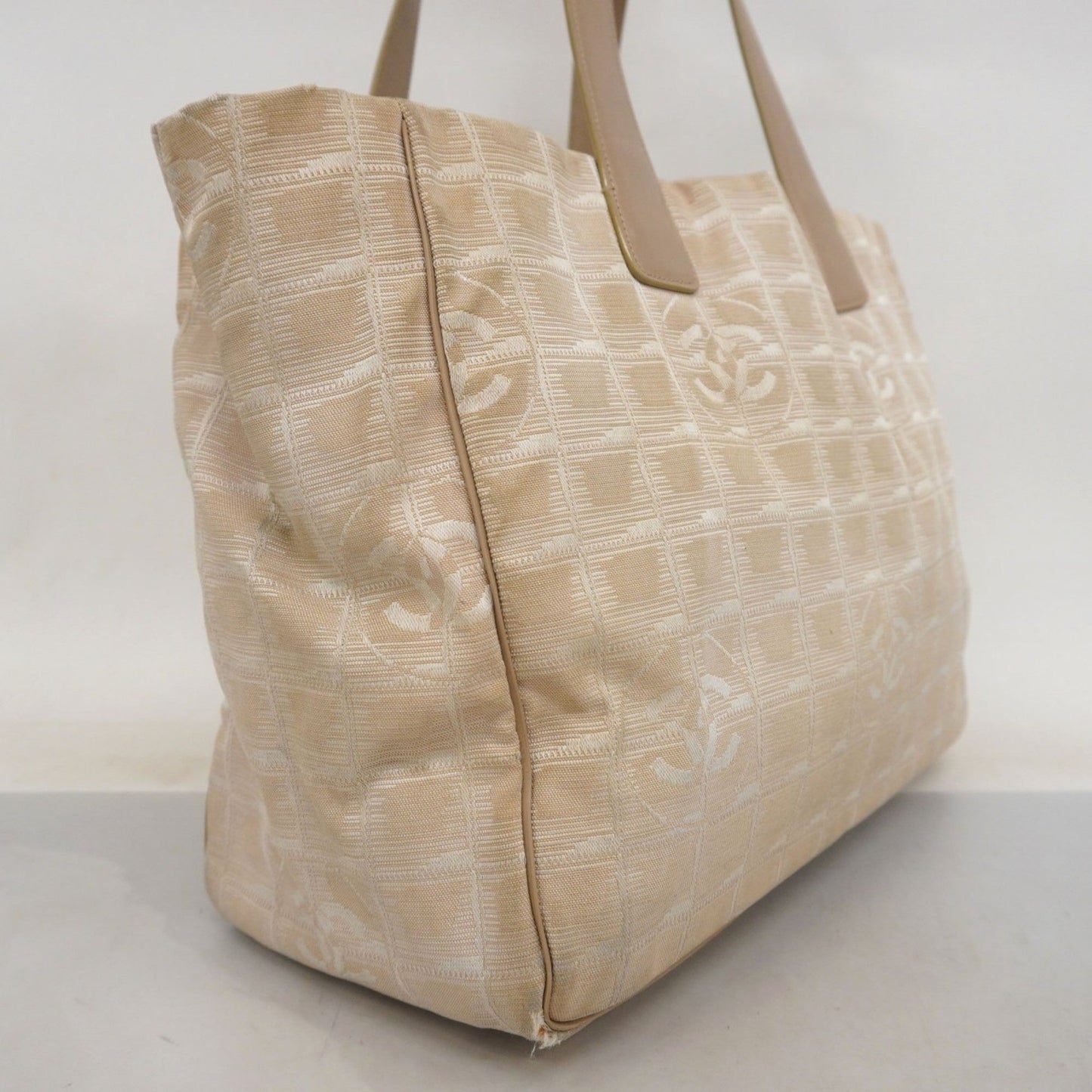 Chanel Beige Nylon Tote Bag
