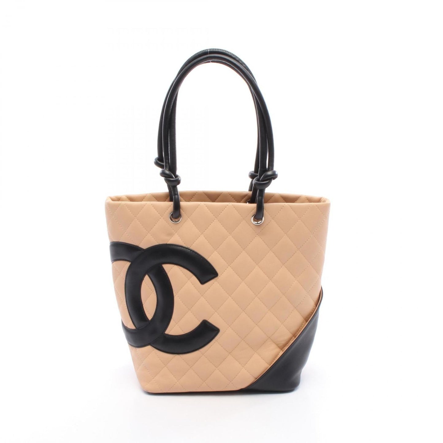 Chanel Beige Black Pink Cambon Ligne Tote Bag
