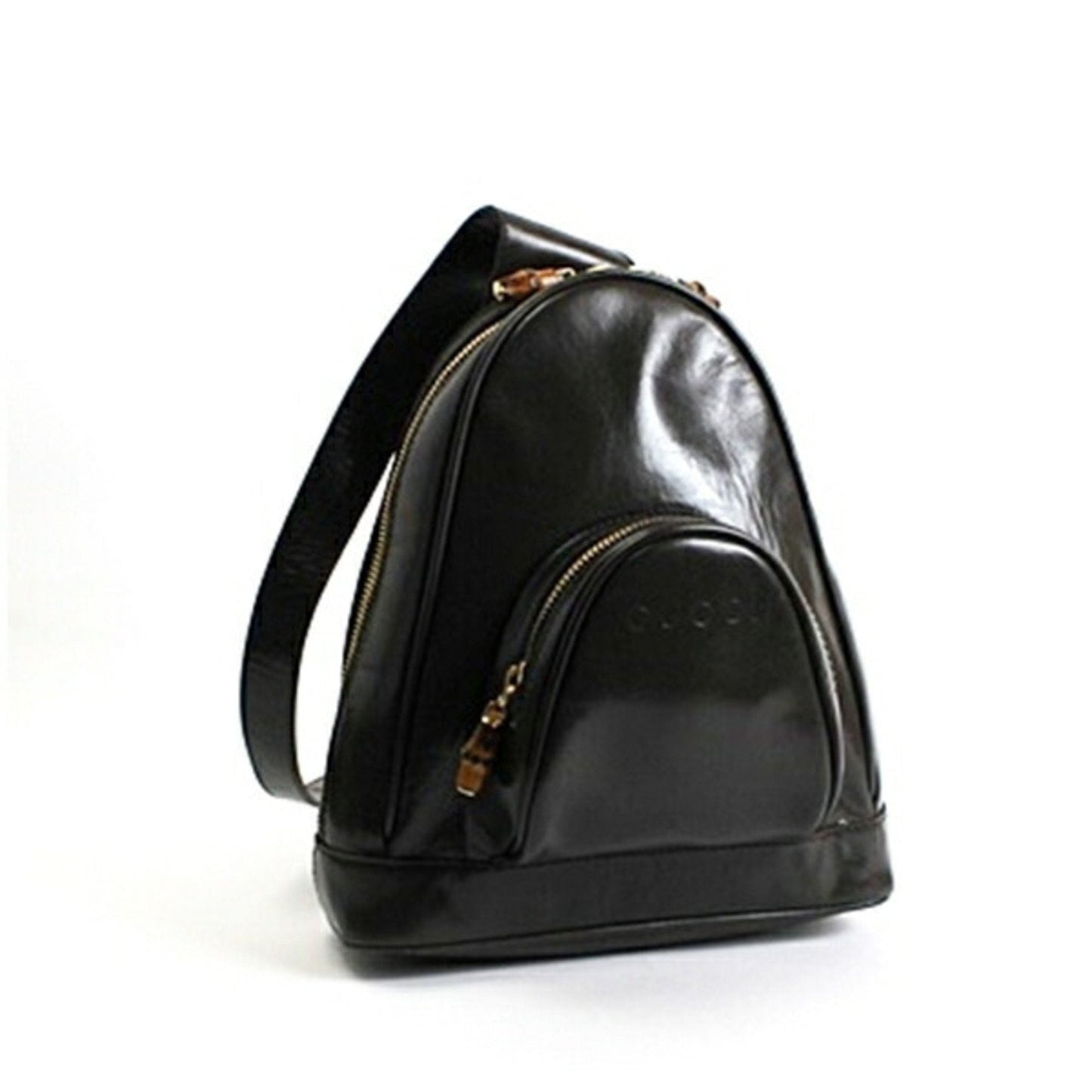 Gucci Brown Gray Leather Sling Bag