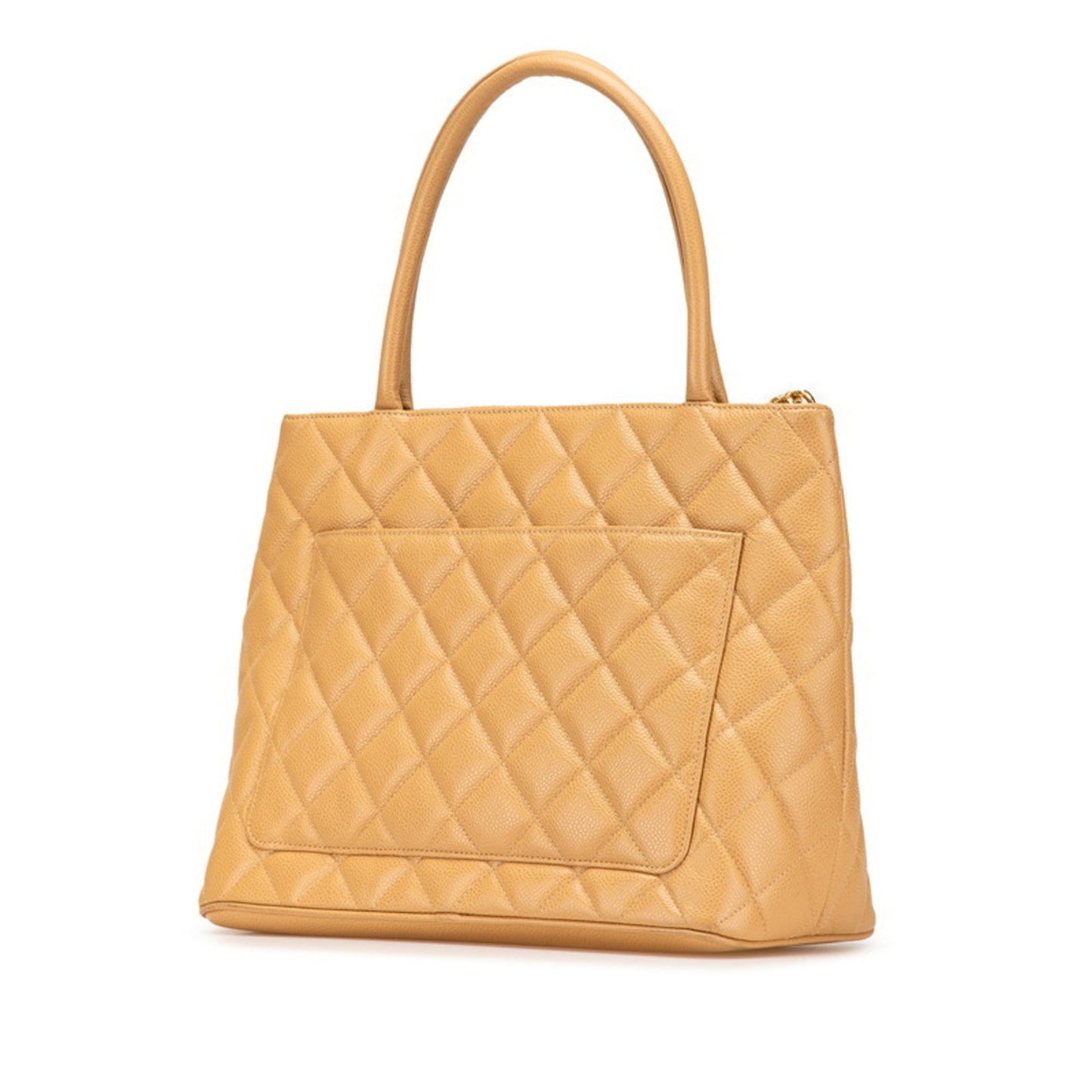 Chanel Matelasse Brown Camel Grained Calfskin Handbag Tote Bag