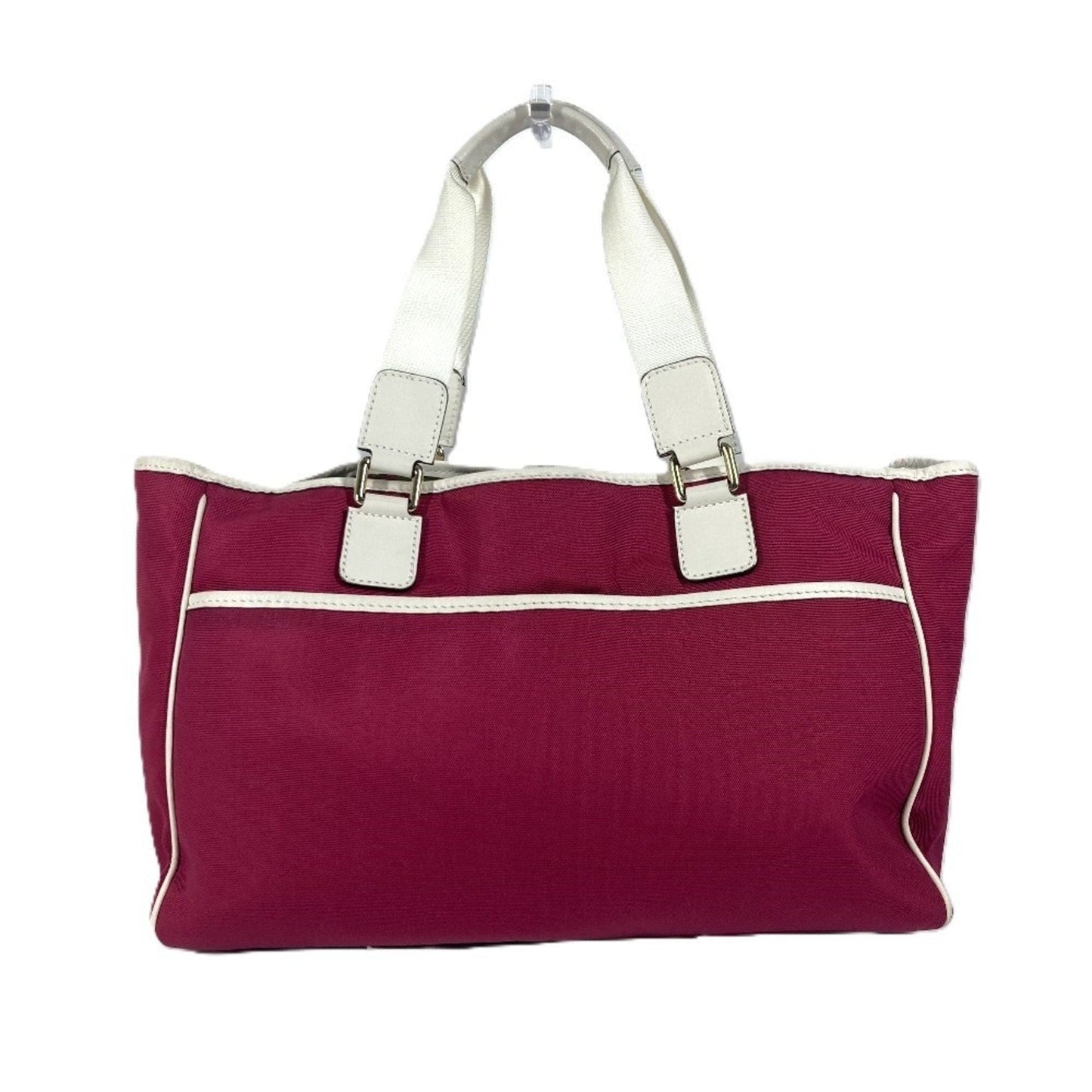 Gucci Pink White Leather Jacquard Shoulder Bag Tote Bag