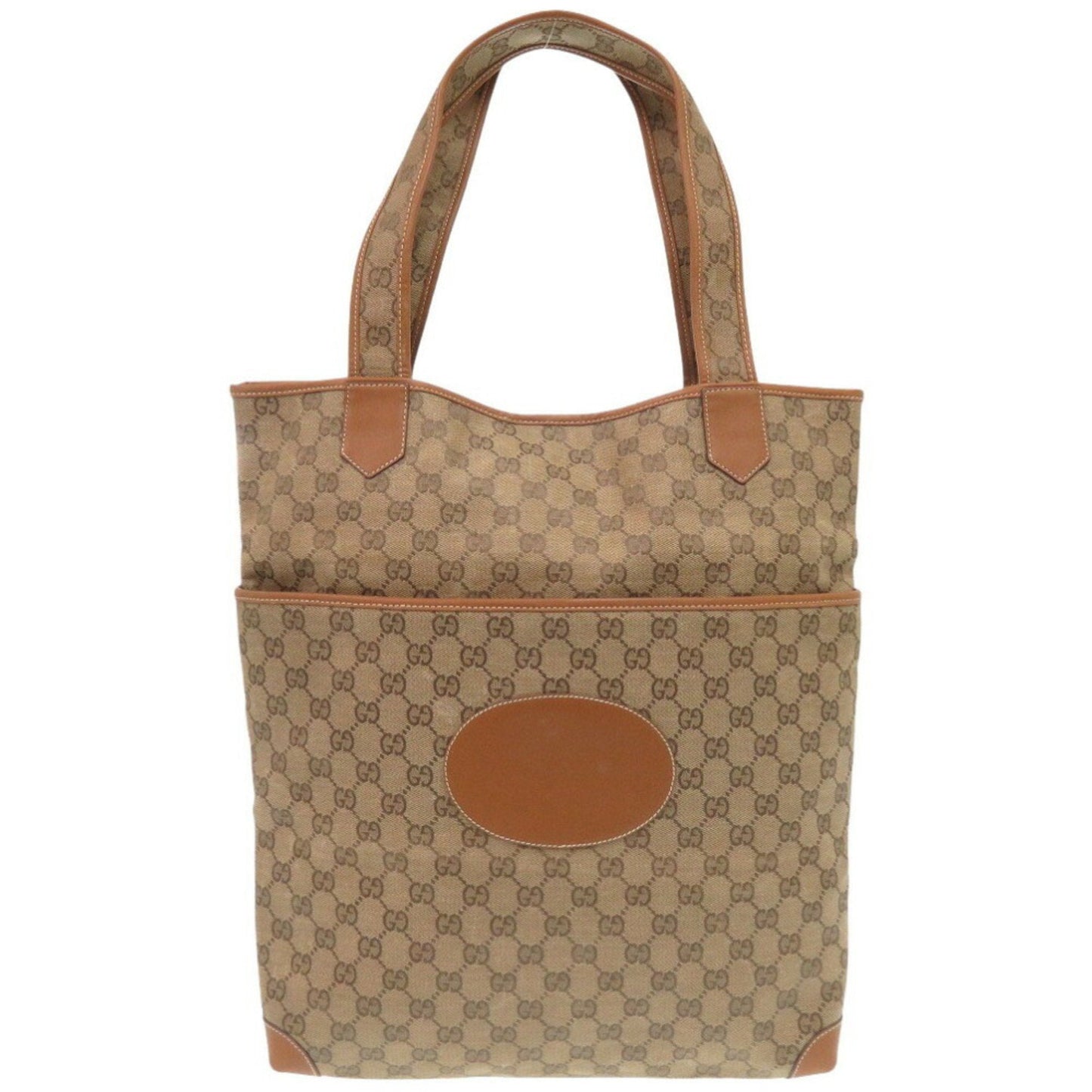 Gucci Beige Gg Canvas Tote Bag