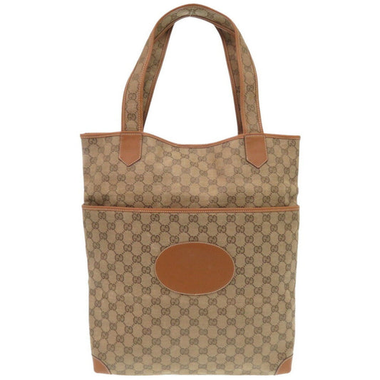 Gucci Beige Gg Canvas Tote Bag