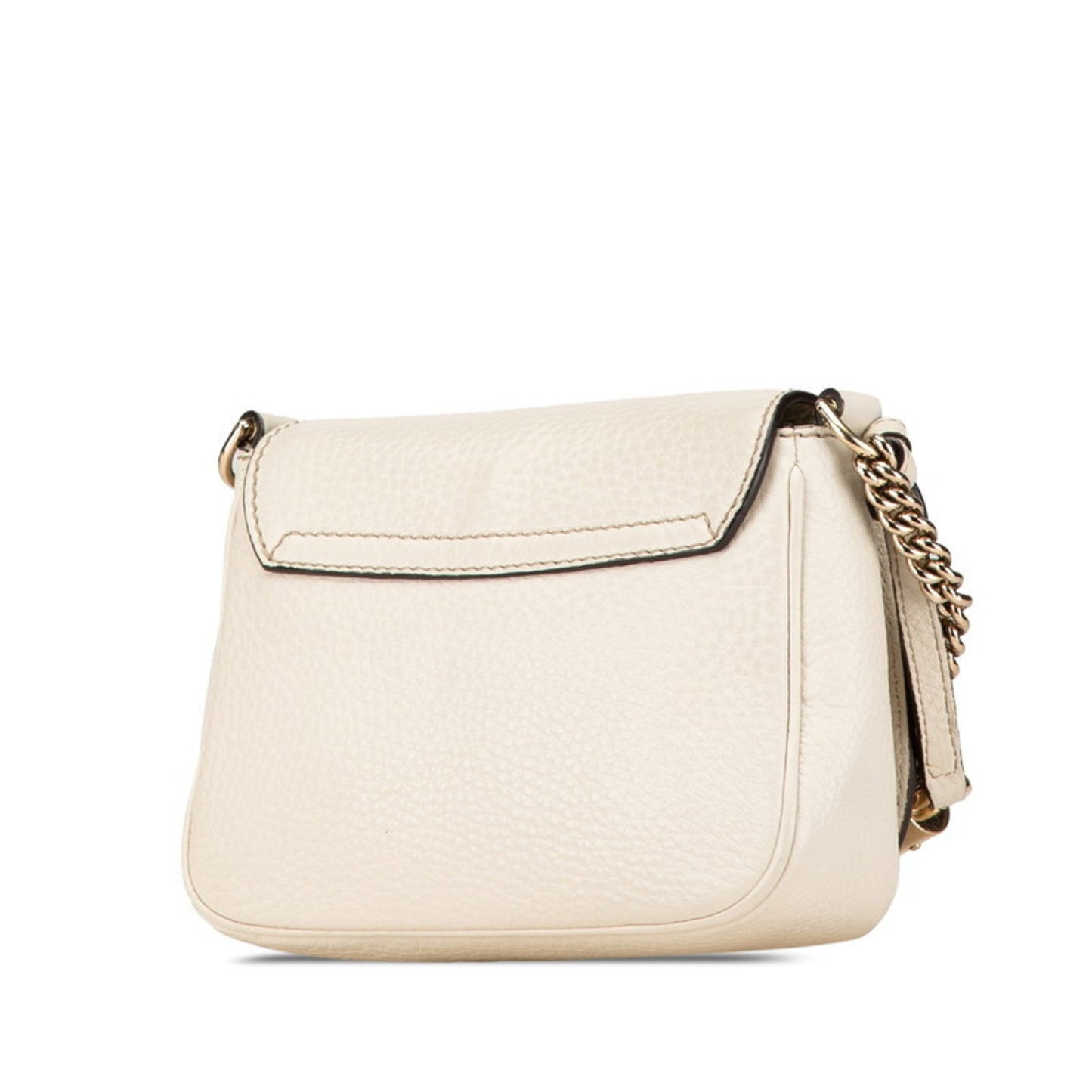 Gucci Soho Ivory White Leather Shoulder Bag