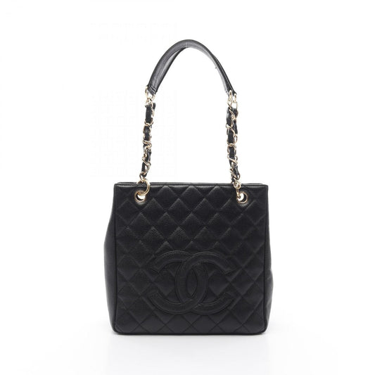 Chanel Black Leather Tote Bag