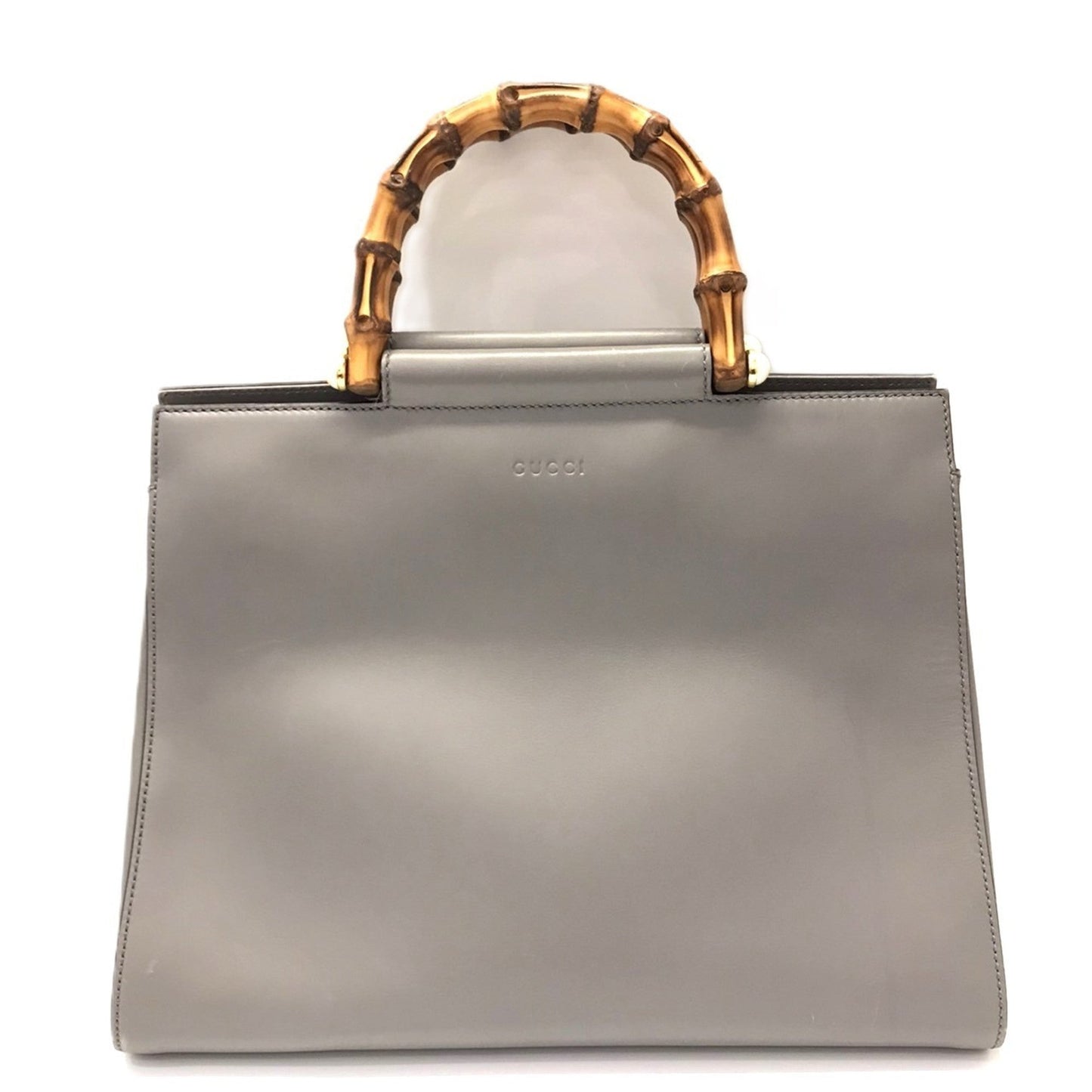 Gucci Gray Leather Handbag