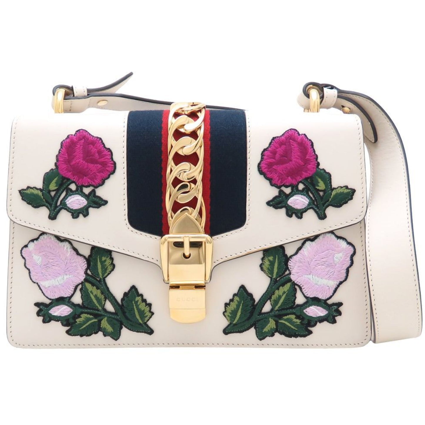 Gucci Ivory Leather Shoulder Bag