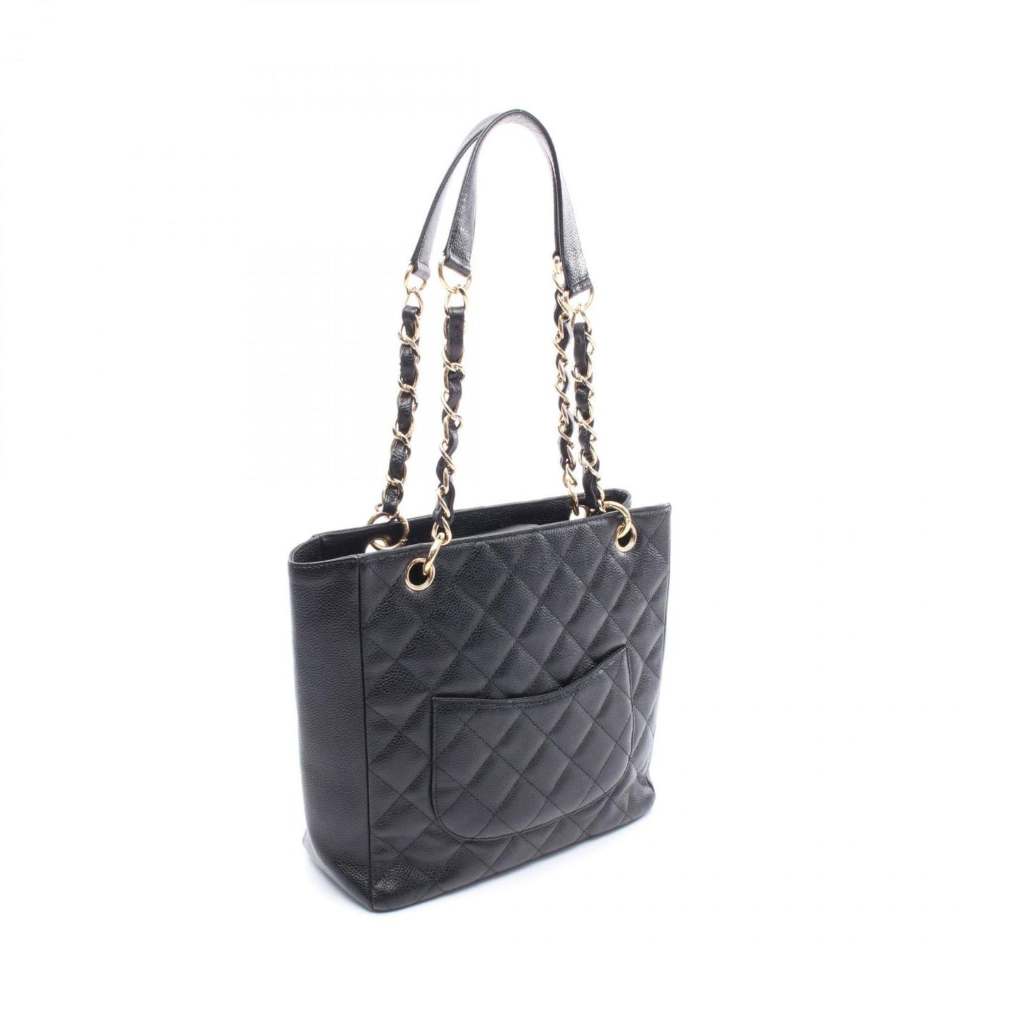 Chanel Matelasse Black Grained Calfskin Tote Bag