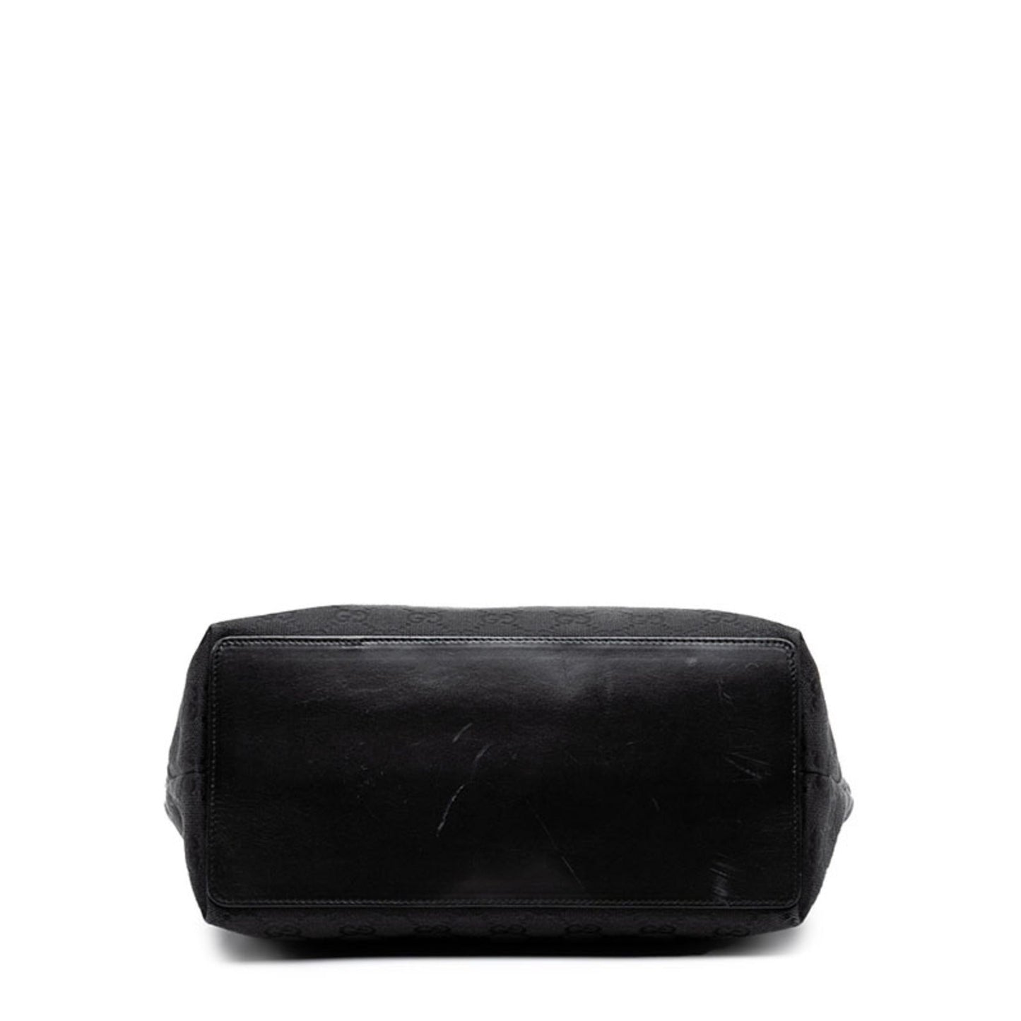 Gucci Gg Canvas Black Canvas Leather Shoulder Bag Tote Bag