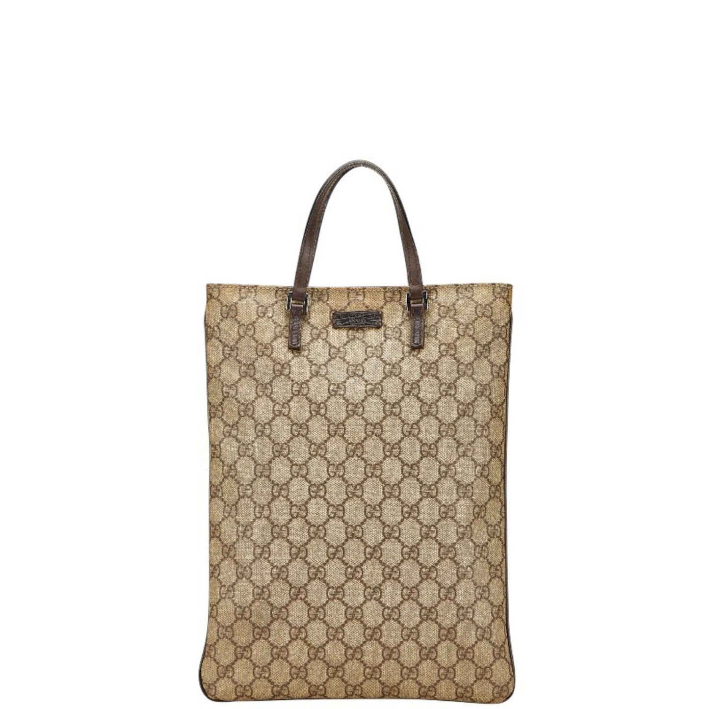 Gucci Brown Pvc Leather Handbag Tote Bag