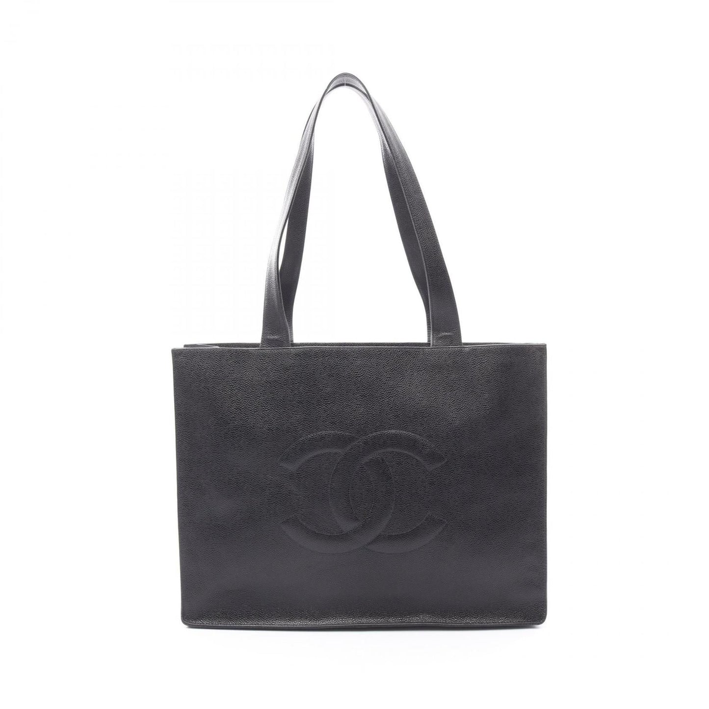 Chanel Black Grained Calfskin Tote Bag