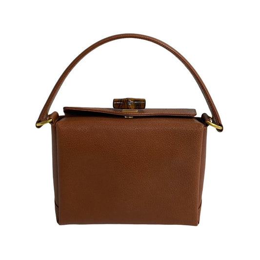 Gucci Brown Leather Handbag Tote Bag