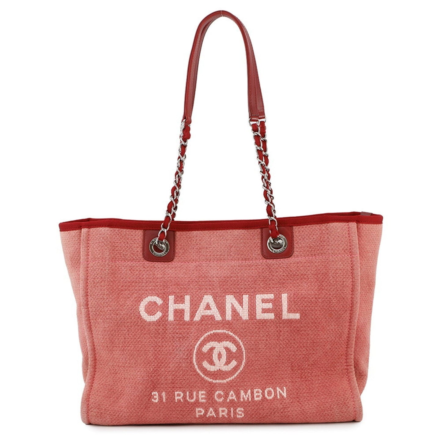 Chanel Pink Canvas Tote Bag