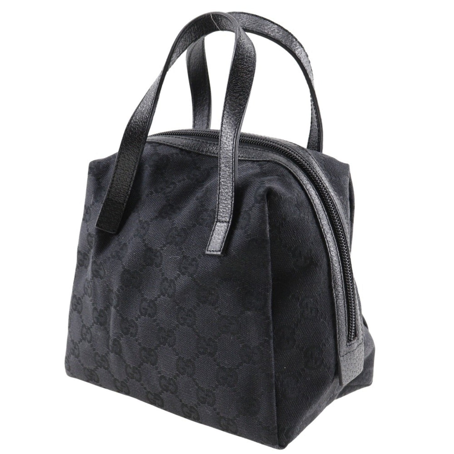 Gucci Black Gg Canvas Handbag
