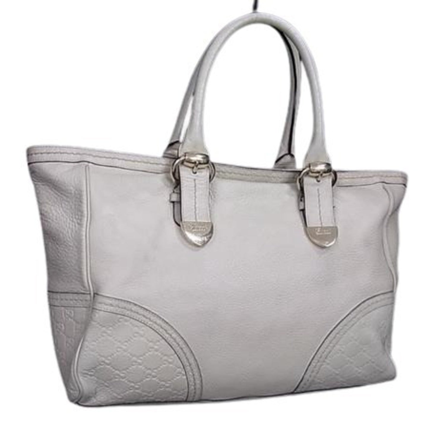 Gucci Light Beige Leather Handbag Shoulder Bag Tote Bag