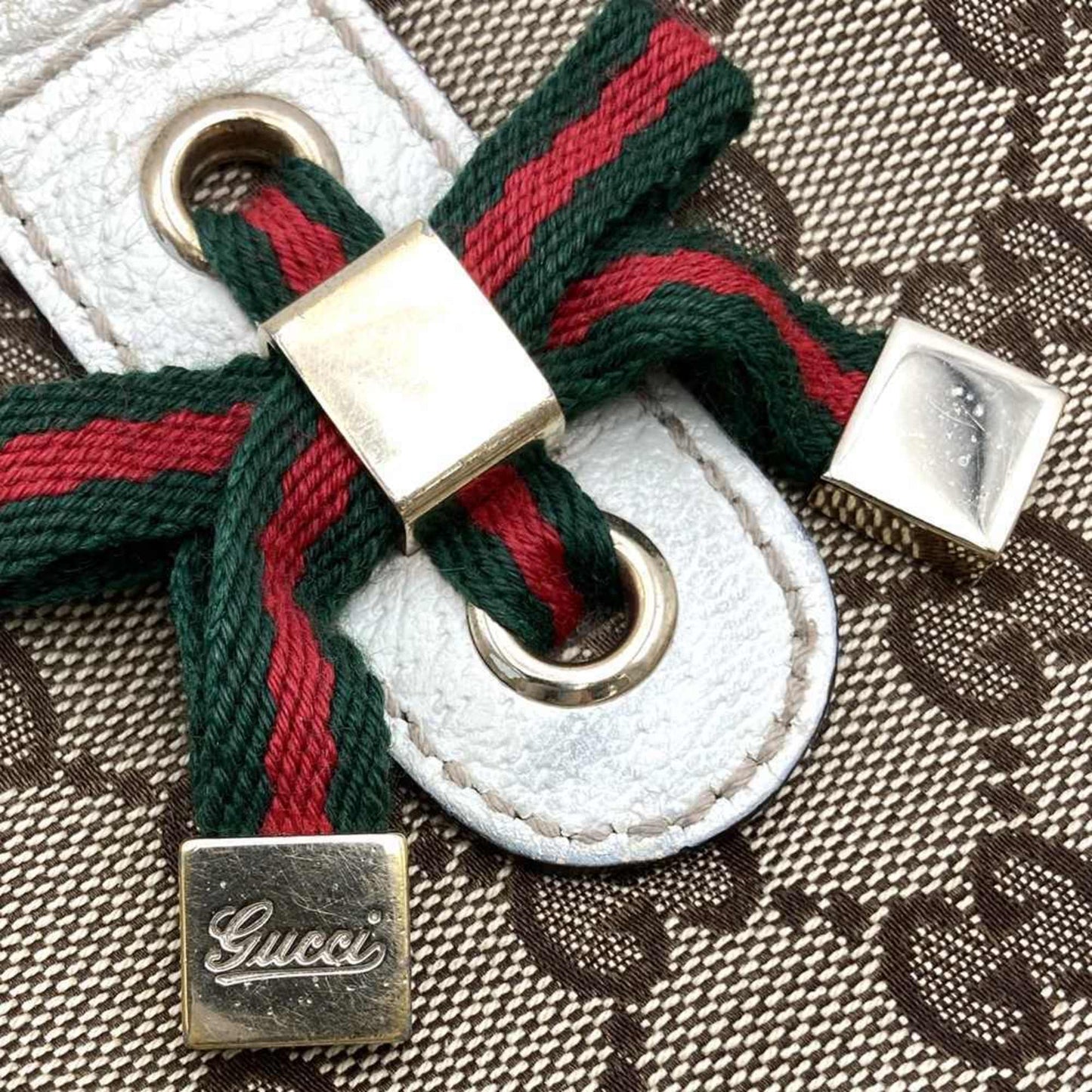 Gucci Sherry Line Brown Gg Canvas Shoulder Bag Tote Bag