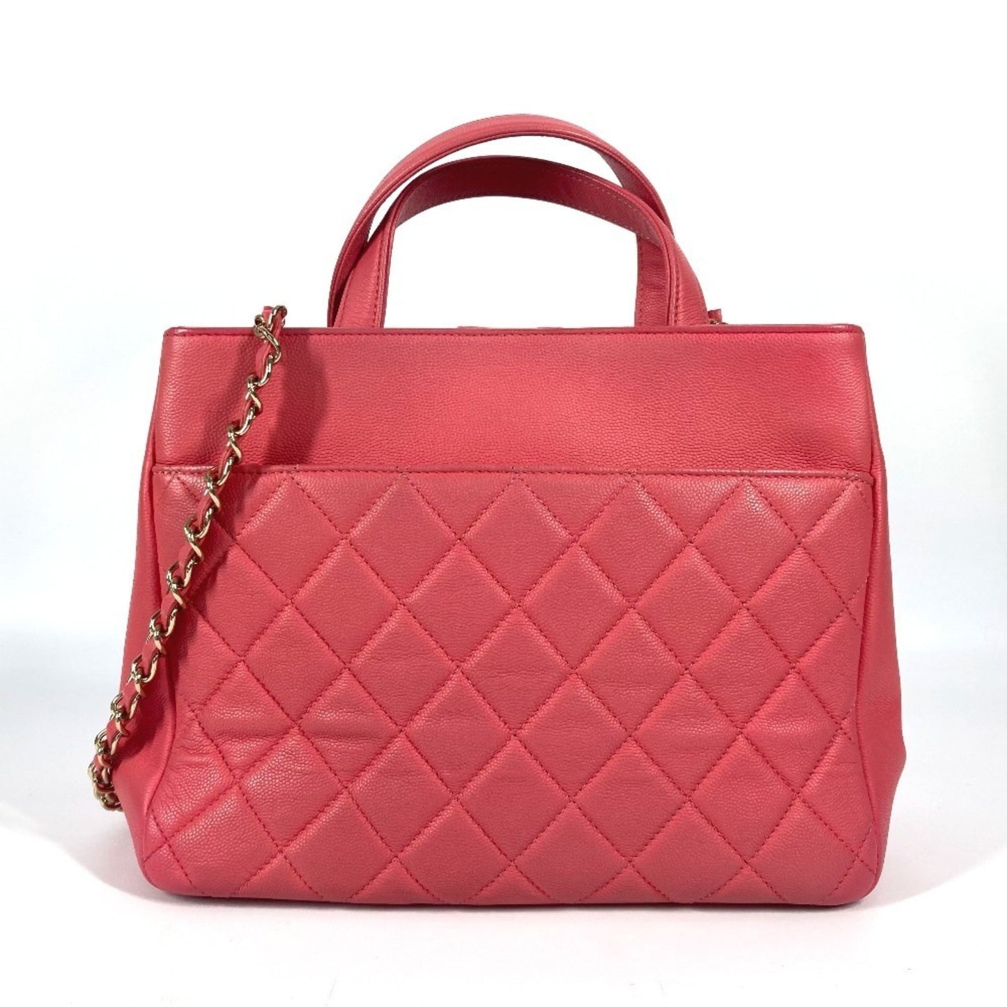 Chanel Pink Grained Calfskin Shoulder Bag Tote Bag