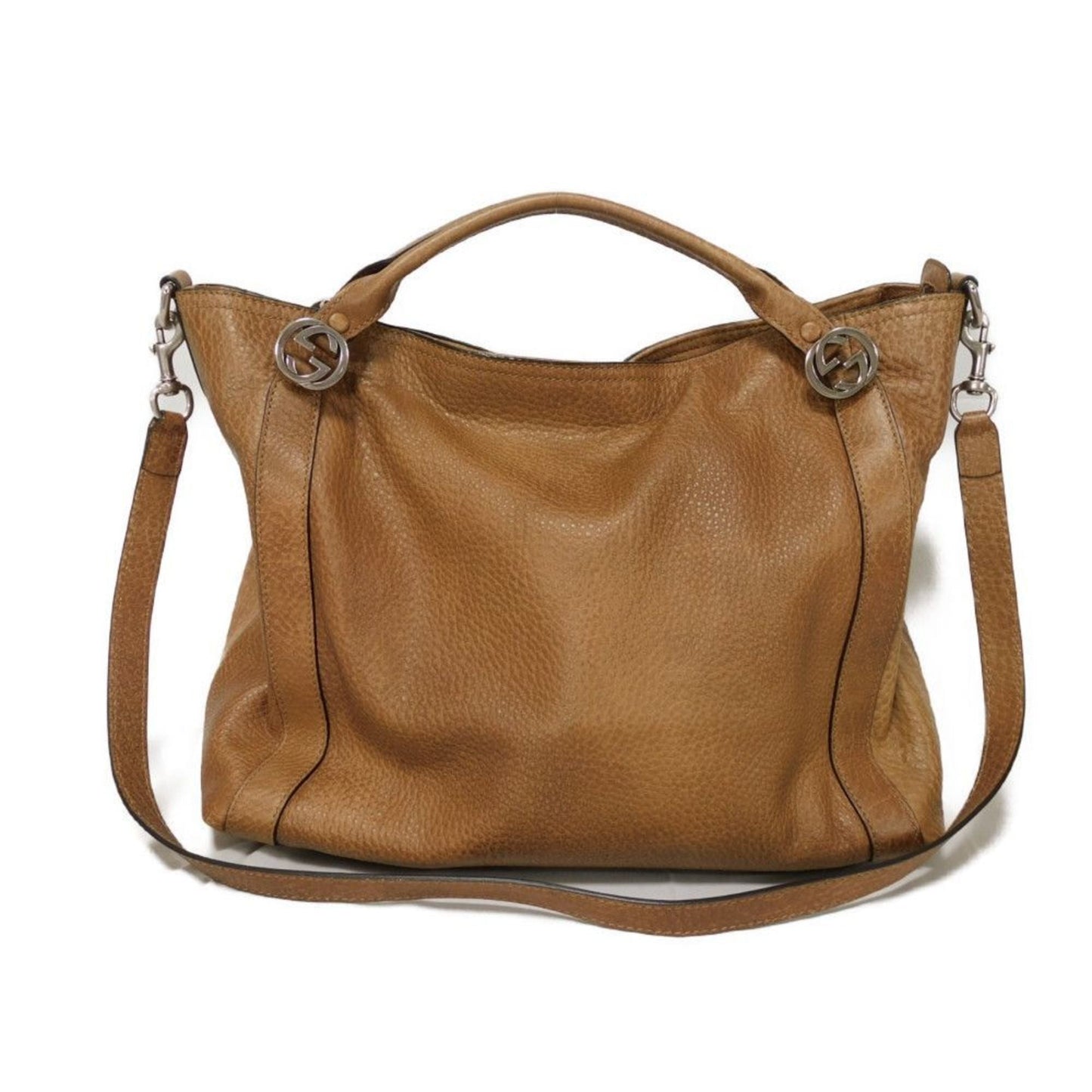 Gucci Miss Gg Brown Leather Handbag Shoulder Bag