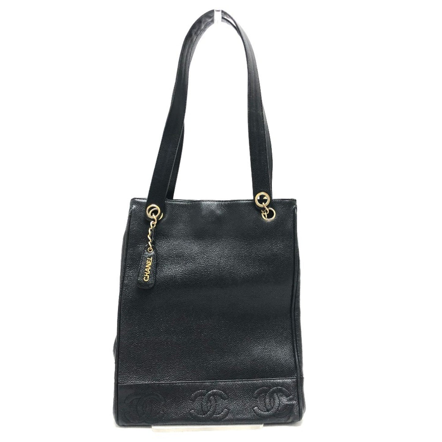 Chanel Black Grained Calfskin Tote Bag