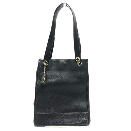 Chanel Black Grained Calfskin Tote Bag