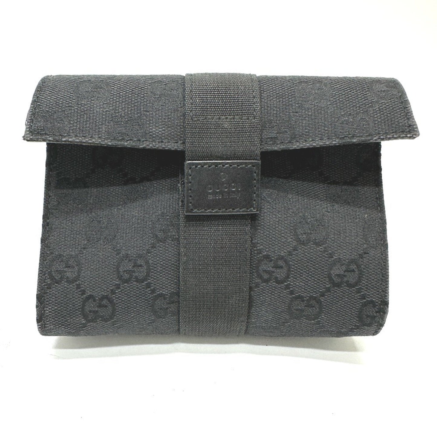 Gucci Black Gg Canvas Pouch