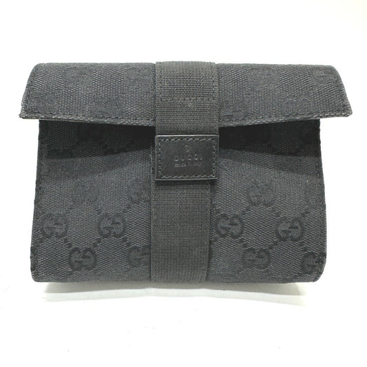 Gucci Black Gg Canvas Pouch