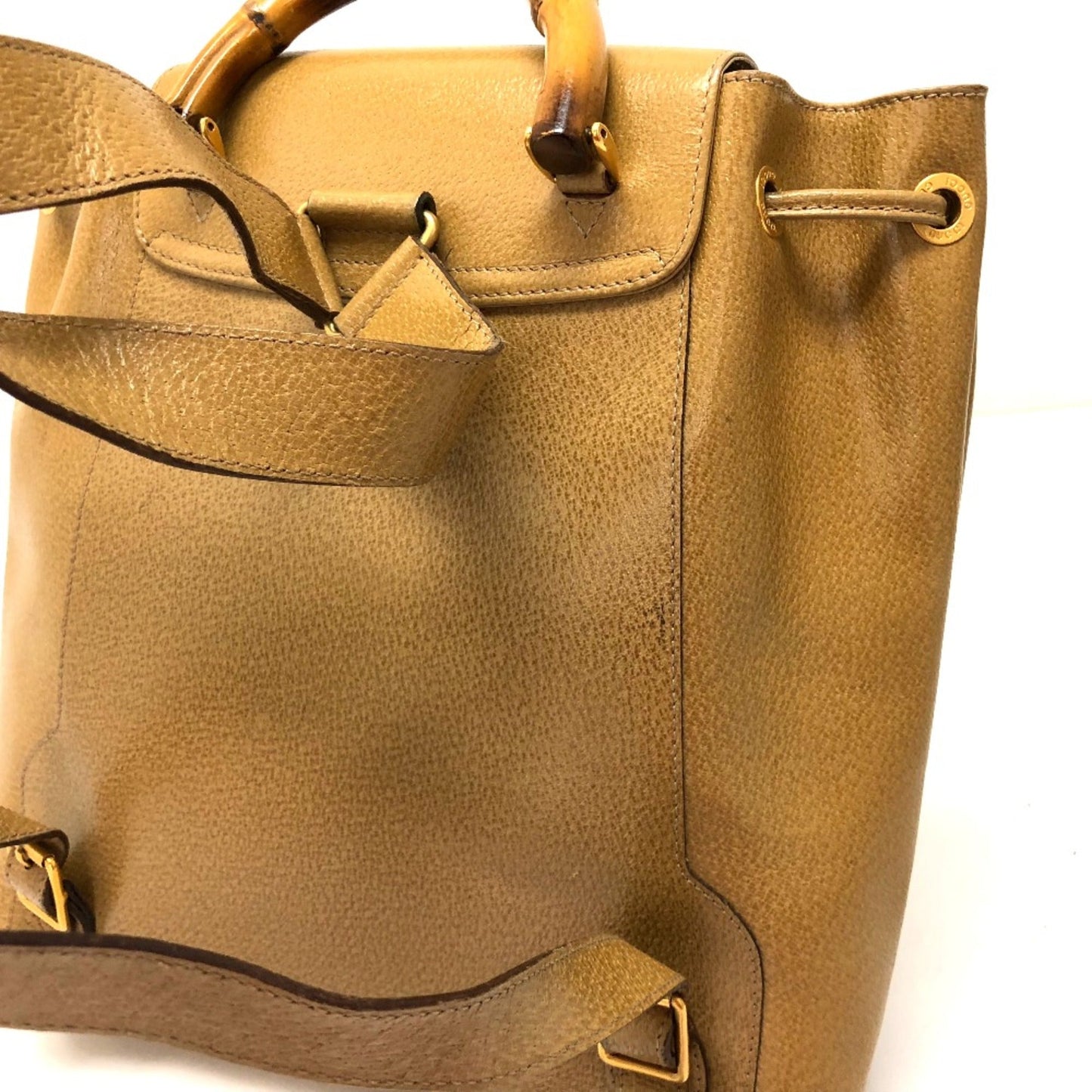 Gucci Beige Leather Backpack