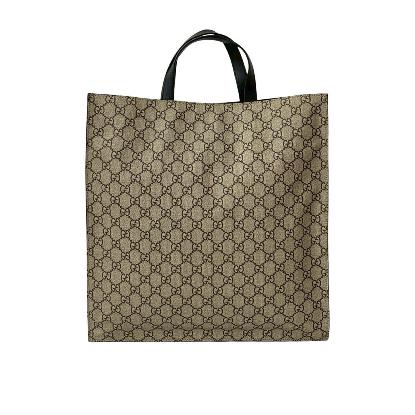 Gucci Beige Black Brown Pvc Leather Handbag Shoulder Bag Tote Bag