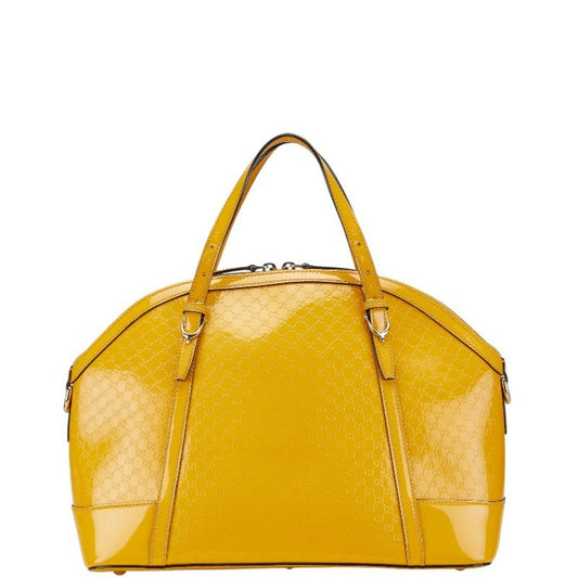 Gucci Yellow Patent Leather Handbag Tote Bag