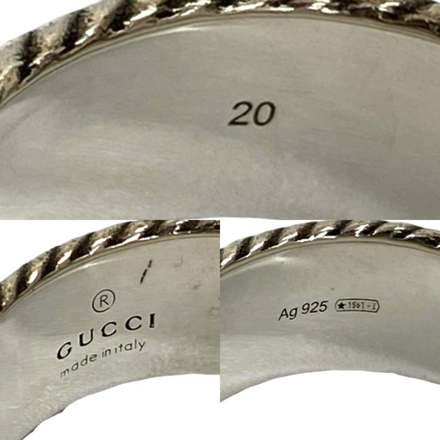 Gucci Silver Silver 925 Band Ring