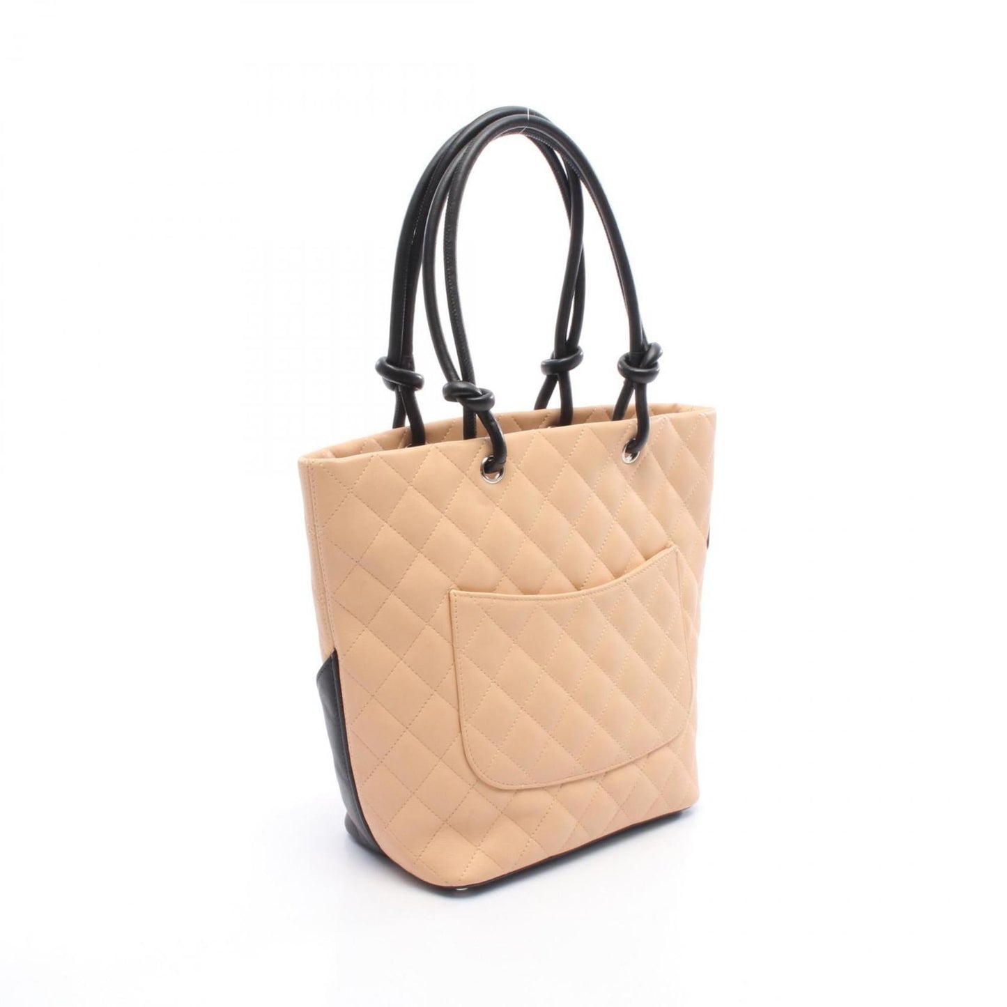 Chanel Beige Black Pink Cambon Ligne Tote Bag