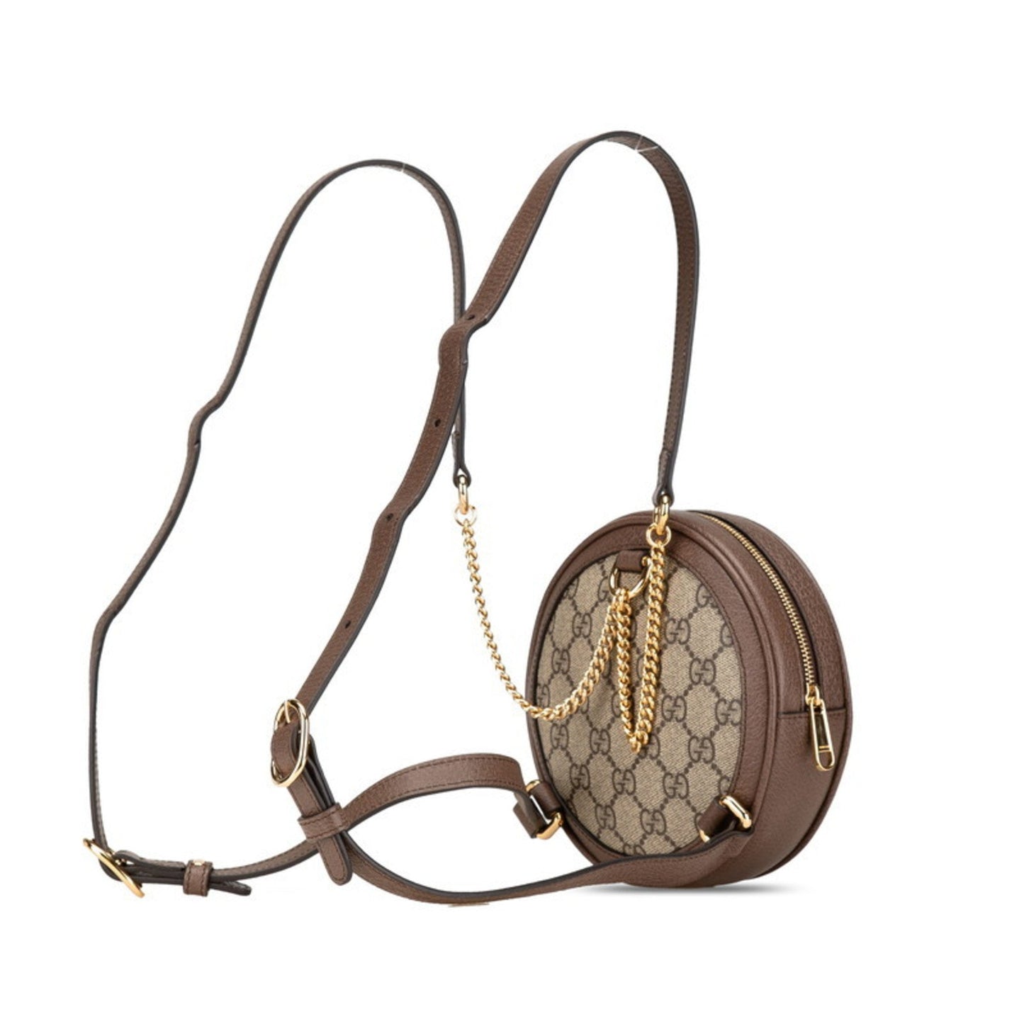 Gucci Beige Brown Pvc Leather Backpack