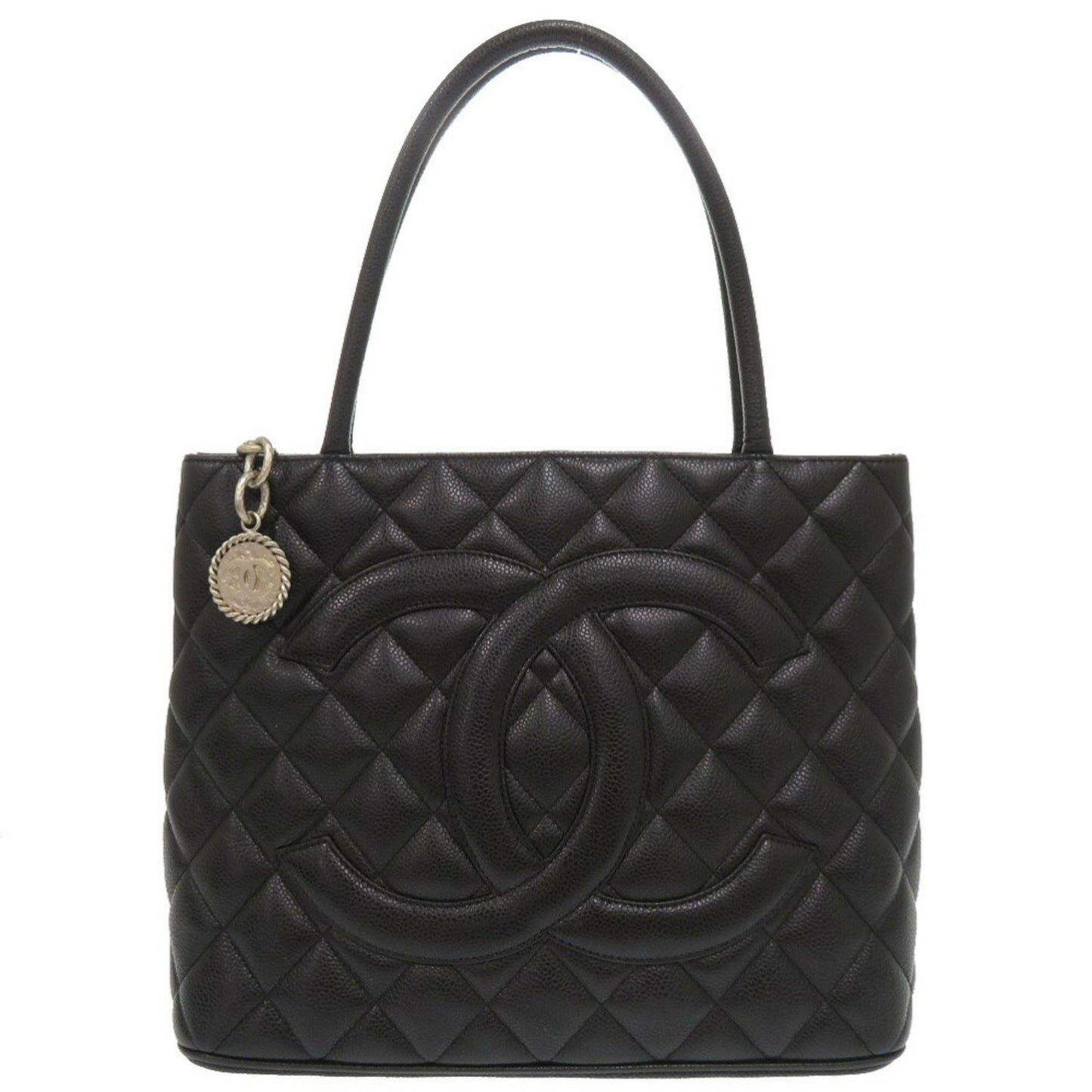 Chanel Black Grained Calfskin Tote Bag