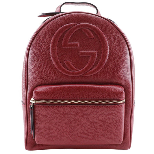 Gucci Red Color Leather Backpack