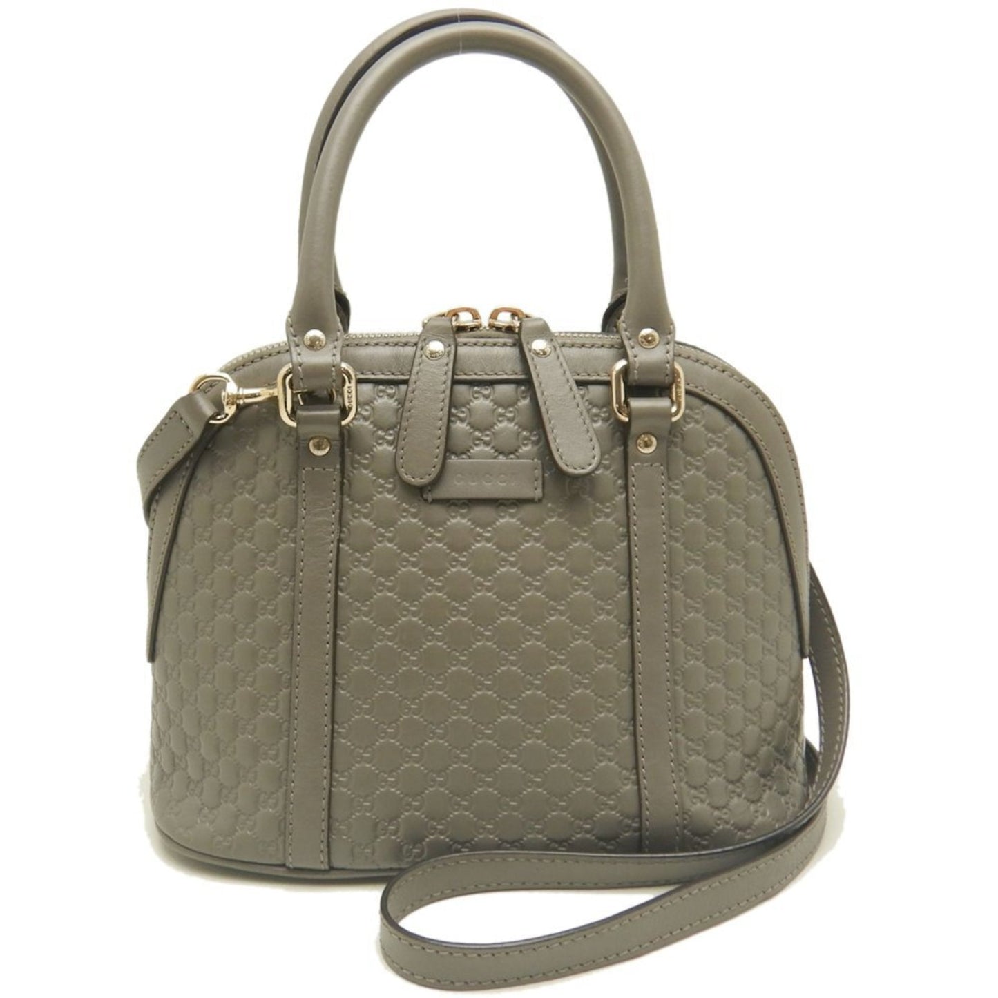 Gucci Microguccissima Gray Leather Handbag