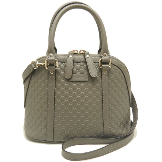 Gucci Microguccissima Gray Leather Handbag